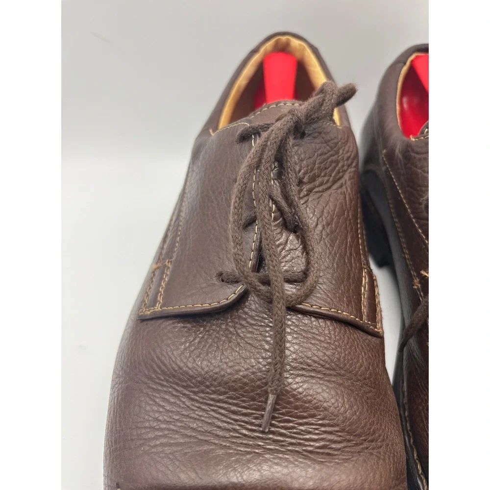 Sandro Moscoloni Men's Brown Leather Cap-Toe Derby Shoes Size 14 Made in Brazil